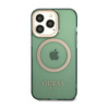 Guess Gold Outline Transluzent MagSafe - iPhone 13 Pro Tasche (grün)