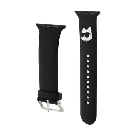 Karl Lagerfeld 3D Gummi Choupette Kopf NFT - Armband für Apple Watch 42/44/45/49 mm (schwarz)