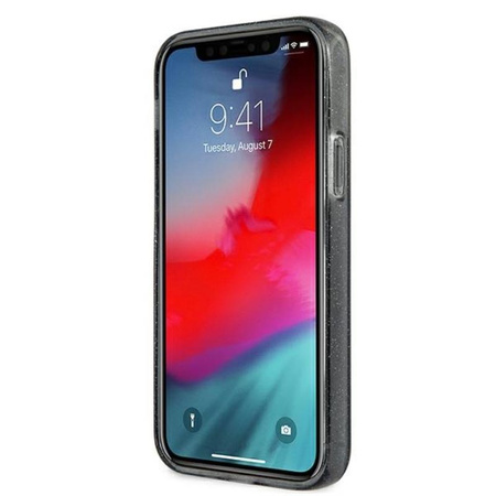 Guess Glitter 4G Big Logo - iPhone 12 / iPhone 12 Pro tok (fekete)