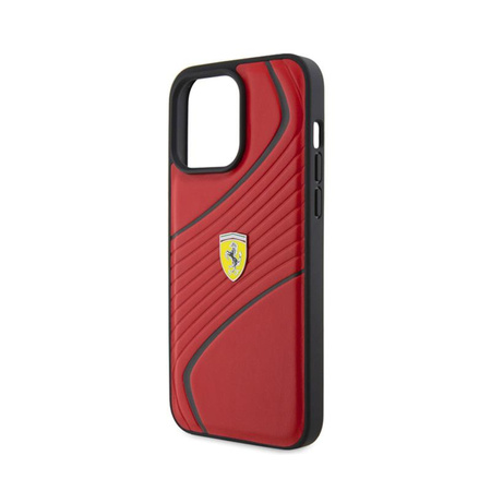 Ferrari Twist Metal Logo - Coque iPhone 15 Pro Max (rouge)