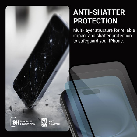 Crong Nano Glass - Törhetetlen hibrid üveg iPhone 16 Pro készülékhez