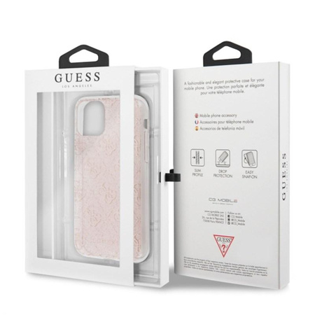Guess 4G Glitter - Coque pour iPhone 11 Pro Max (Rose)