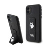 Karl Lagerfeld Gripstand Saffiano Choupette Pins - iPhone 11 Tasche (schwarz)