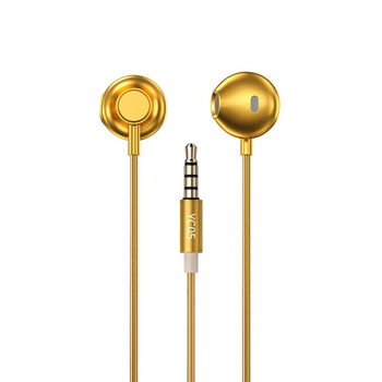 WEKOME YC05 Sakin Series - Casque d'écoute filaire avec jack 3,5 mm (Gold)