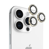 Kate Spade New York Aluminum Ring Lens Protector - Verre de protection pour l'objectif de l'appareil photo de l'iPhone 15 Pro / iPhone 15 Pro Max (Set in Stone Gold)