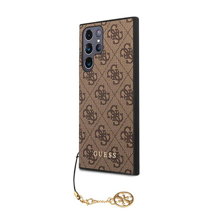 Guess 4G Charms Kollektion - Samsung Galaxy S23 Ultra Tasche (braun)