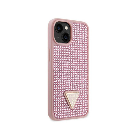 Guess Rhinestone Triangle - iPhone 14 Plus Case (pink)