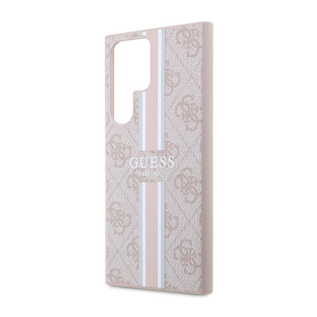 Guess 4G Printed Stripe - Etui Samsung Galaxy S23 Ultra (różowy)