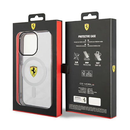 Ferrari Outline Magsafe - iPhone 14 Pro Max Case (Transparent)