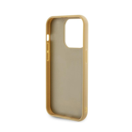 Guess Disco Metal Script - Coque iPhone 15 Pro (Or)