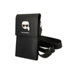 Karl Lagerfeld Metal Karl Head Wallet Phone Bag - Smartphone and Accessory Bag (Black)