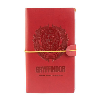 Harry Potter - Gryffindor bőr utazási jegyzetfüzet 12x19.6 cm (Piros)