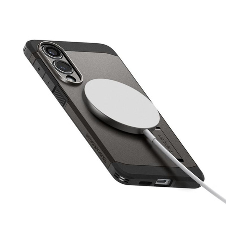 Spigen Tough Armor MagSafe - tok Samsung Galaxy S25 Edge készülékhez (Gunmetal)