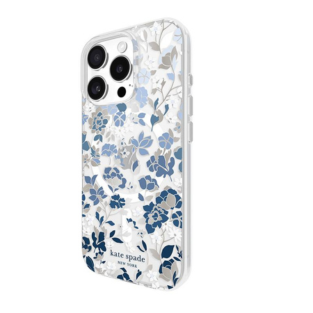 Kate Spade New York Ochranné pouzdro Gems MagSafe - iPhone 16 Pro (Flowerbed Blue)