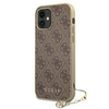 Guess 4G Charms Kollektion - iPhone 12 mini Tasche (braun)