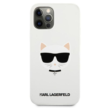 Karl Lagerfeld Choupette Head Silikon - iPhone 12 Pro Max Hülle (weiß)