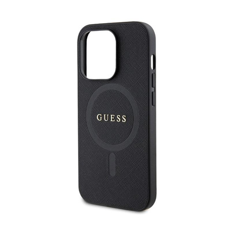 Guess Saffiano MagSafe - iPhone 14 Pro Tasche (schwarz)