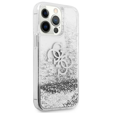 Guess Liquid Glitter 4G Big Logo - iPhone 13 Pro Case (silver)
