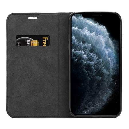 Crong Folio Case - Coque pour iPhone 11 Pro Max avec rabat magnétique (noir)