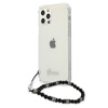Guess fekete gyöngyház szíj - iPhone 12 Pro Max tok (átlátszó)