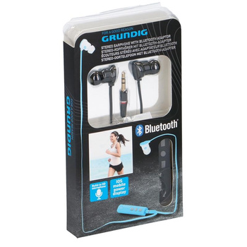 Grundig - Casque intra-auriculaire avec adaptateur Bluetooth (noir)