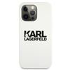 Karl Lagerfeld Silikon Stack Logo - iPhone 13 Pro Tasche (weiß)