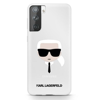 Karl Lagerfeld Head - Pouzdro pro Samsung Galaxy S21 (průhledné)