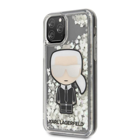 Karl Lagerfeld Glitter Glowdark Iconic - iPhone 11 Pro Tasche