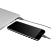 PURO Fabric K2 - Câble USB-A/Lightning MFi tressé ultra-résistant 1,2 m (gris spatial)