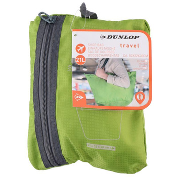 FOLDABLE SHOPPING TRAVEL BAG, Green, Dunlop 21 L