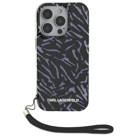 Karl Lagerfeld Zebra zsinórral - iPhone 16 Pro Max tok (lila)