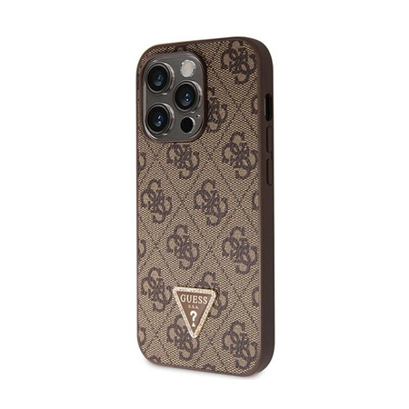 Guess Crossbody 4G Metal Logo - Coque iPhone 14 Pro (marron)