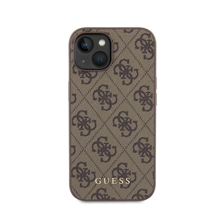 Guess 4G Metal Gold Logo - Coque iPhone 15 (marron)