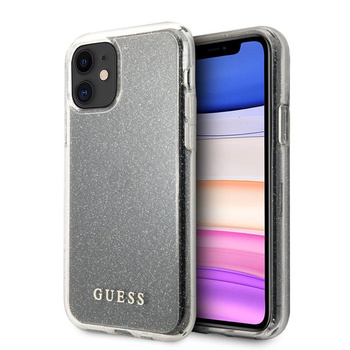 Guess Glitter Case - Coque pour iPhone 11 (Argent)