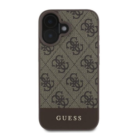Guess 4G Bottom Stripe - Case for iPhone 16 (brown)