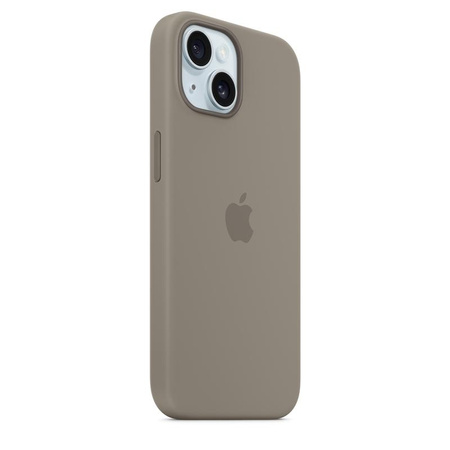Apple Silikonhülle - Silikonhülle mit MagSafe für iPhone 15 (Aschbraun)