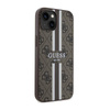 Guess 4G Printed Stripes MagSafe - iPhone 14 Case (Brown)