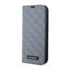 Karl Lagerfeld Booktype Saffiano Monogram - pouzdro pro iPhone 14 Pro Max (stříbrné)
