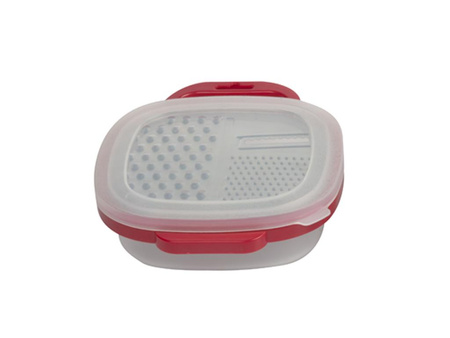 Alpina - multifunctional grater with container (red)