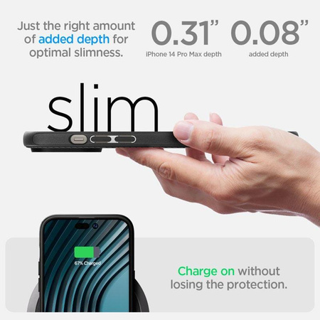 Spigen Mag Armor - Gehäuse für iPhone 14 Pro Max (Schwarz)