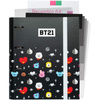 BT21 - A4-Ringbuch mit Blättern (4 Ringe, Gummiband)