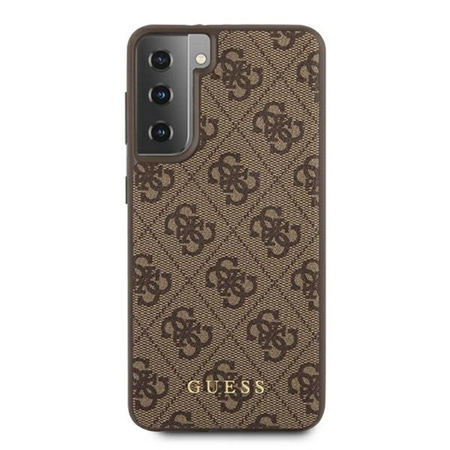 Guess 4G Metall Logo - Samsung Galaxy S21 Tasche (braun)