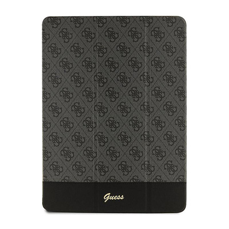 Guess 4G Stripe Allover - Case for iPad Pro 12.9" (2022-2020) (Black)