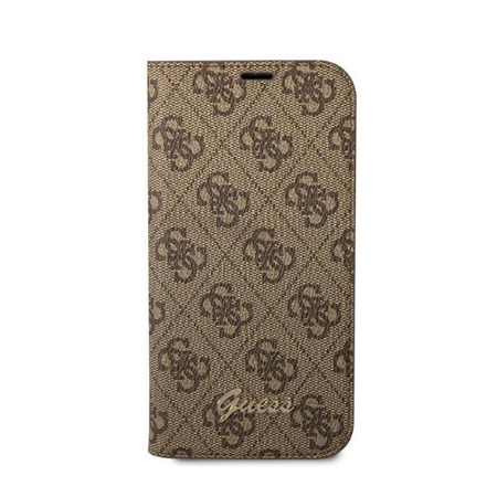 Guess 4G Metal Camera Outline Booktype Case - Case for iPhone 14 (Brown)