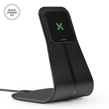 XVIDA Fast Charging Desk Stand - Wireless charger with magnetic holder, aluminum (QC 2.0)