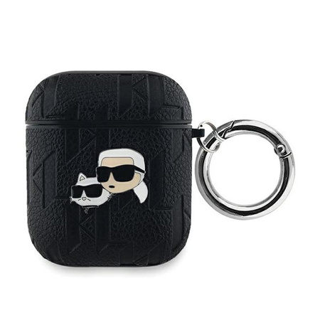 Karl Lagerfeld Monogram Karl & Choupette Head - AirPods 1/2 gen tok (fekete)