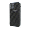 Audi Carbon Fiber - Coque pour iPhone 12 / iPhone 12 Pro (Noir)