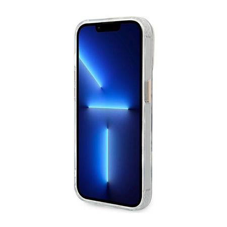 Guess Metal Outline Magsafe - iPhone 14 Pro Tasche (Transparent / Gold)