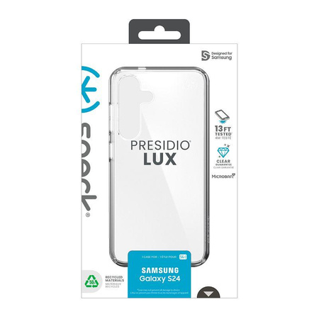 Speck Presidio Perfect-Clear - Samsung Galaxy S24 Case (Clear/Clear)