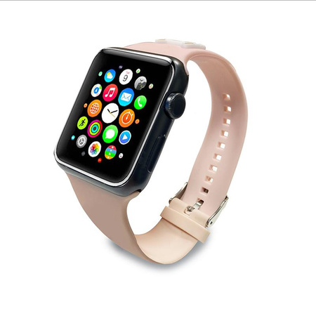 Karl Lagerfeld szilikon Choupette Head - szíj Apple Watch-hoz 38/40/41 mm (rózsaszín)